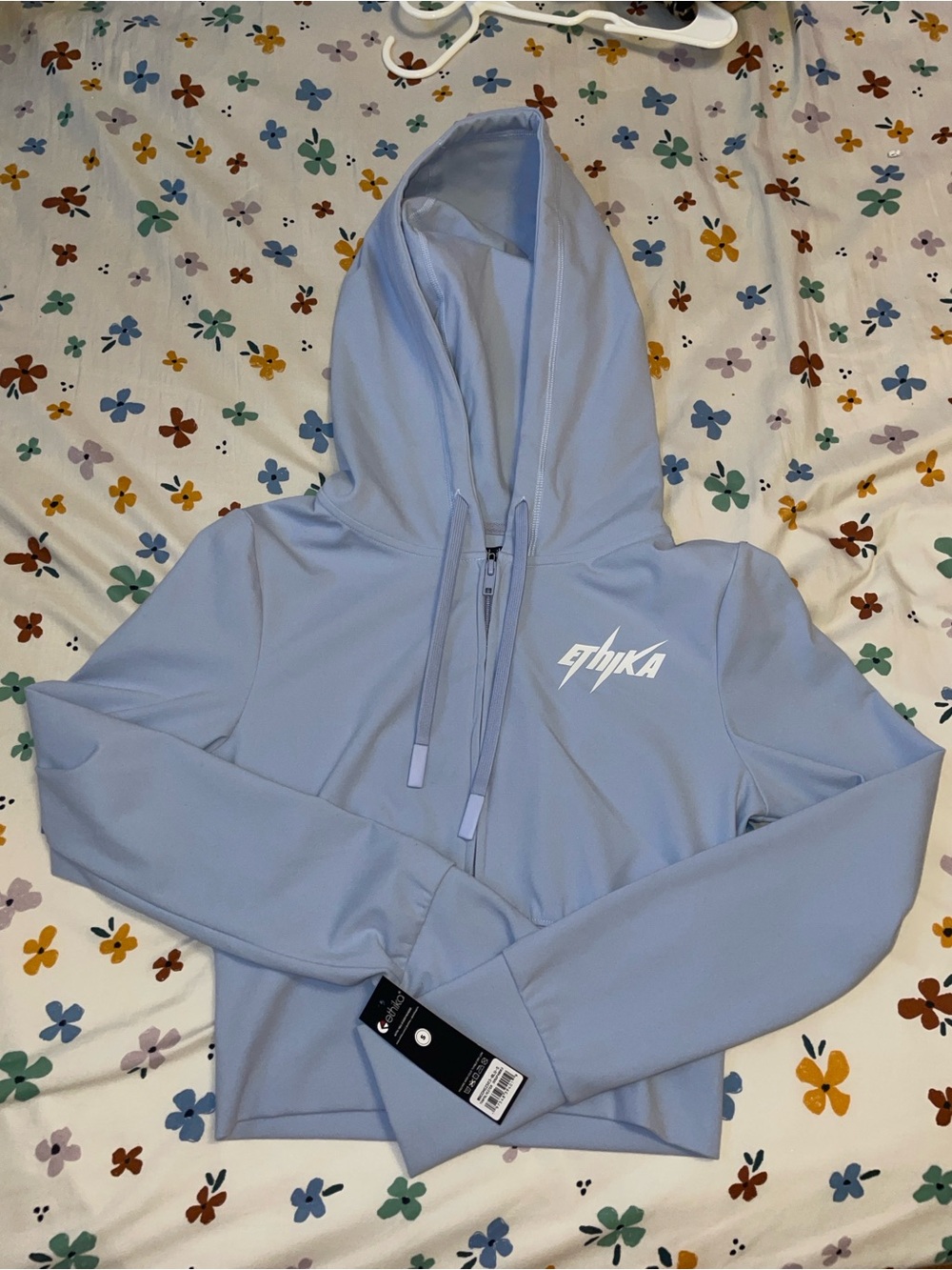 ethika Light Blue Cropped Hoodie Jacket